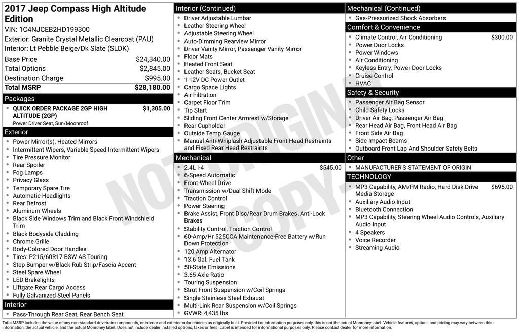 2017 Jeep Compass High Altitude