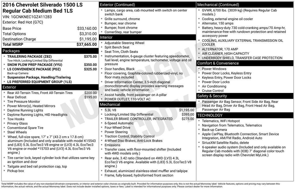 2016 Chevrolet Silverado 1500 LS