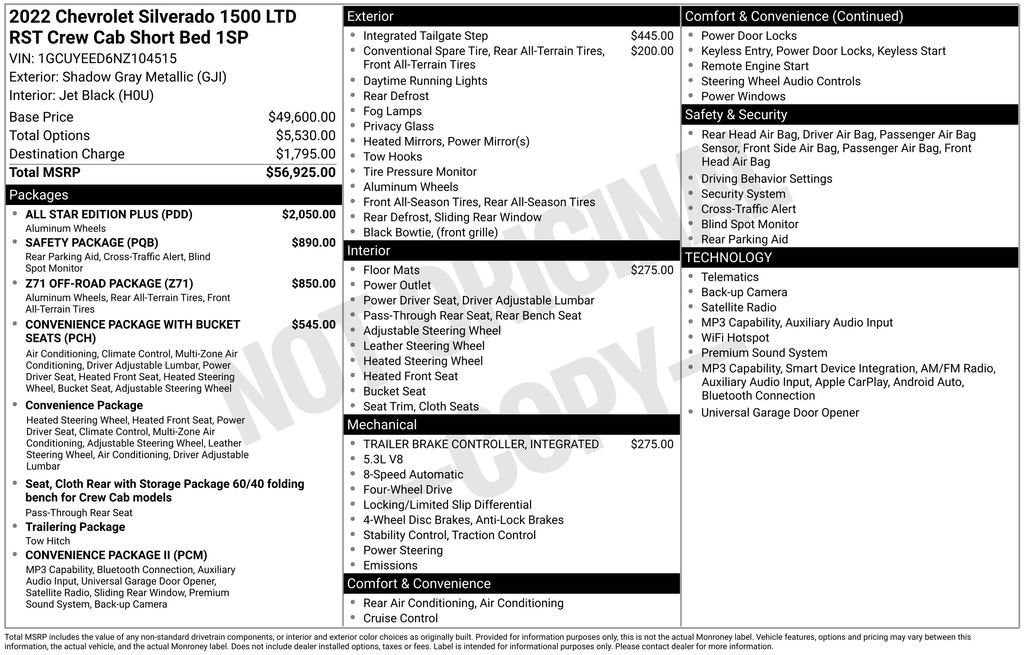2022 Chevrolet Silverado 1500 LTD RST