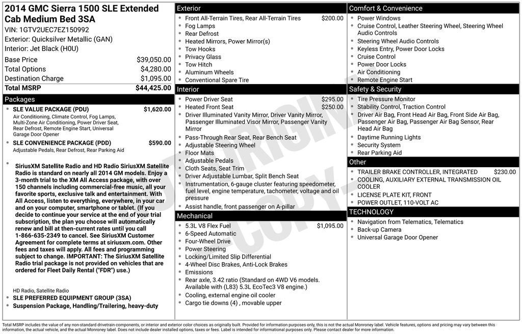 2014 GMC Sierra 1500 SLE