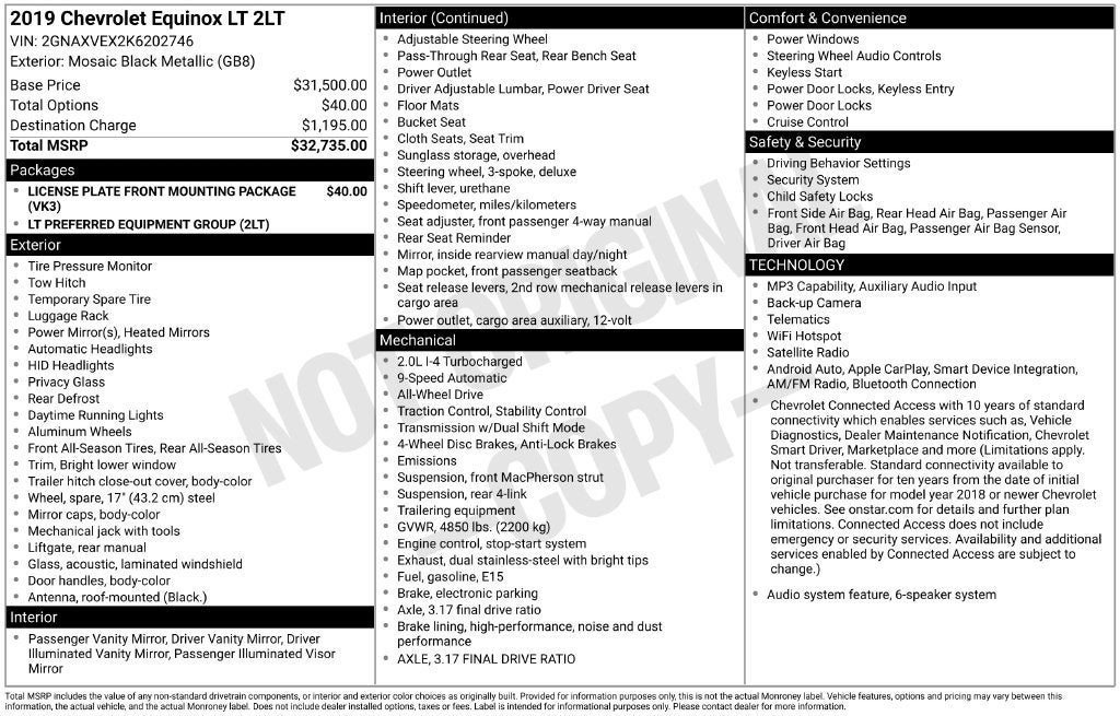 2019 Chevrolet Equinox LT