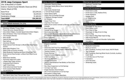 2018 Jeep Compass Sport 4x4