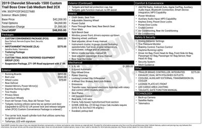 2019 Chevrolet Silverado 1500 Custom Trail Boss