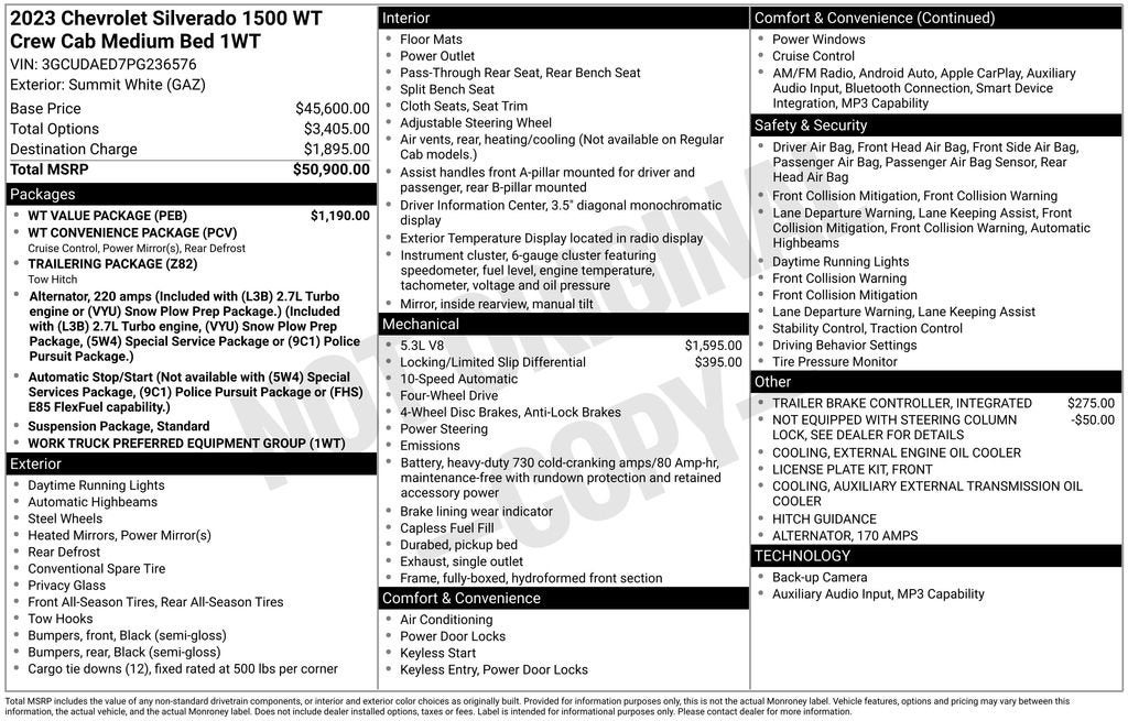 2023 Chevrolet Silverado 1500 WT