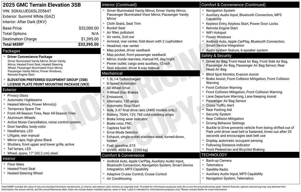 2025 GMC Terrain Elevation