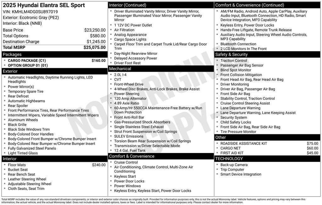 2025 Hyundai Elantra SEL Sport