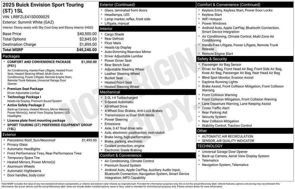 2025 Buick Envision Sport Touring